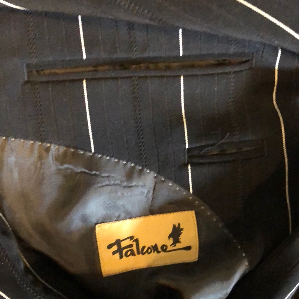 Classic Black Pinstripe Men's Falcone suit - Picture 4 of 10